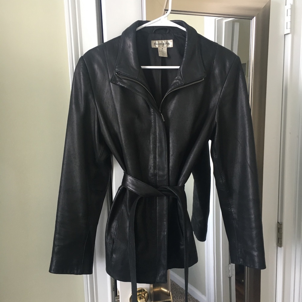 Preston & York lamb skin leather jacket size M